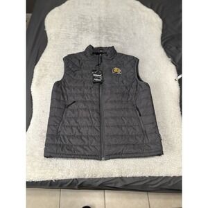 Landway Puffer Vest Men's Medium Gray Zip Front Sleeveless Insulated Fort Lewis
